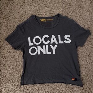 Aviator Nation Gray 'Locals Only' Tee
